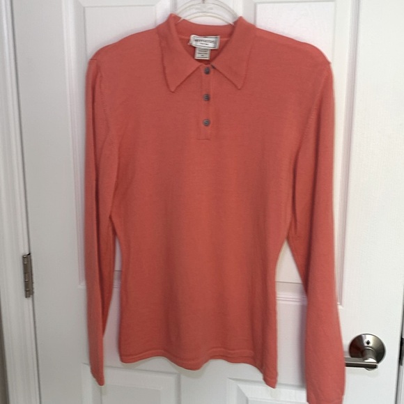 Henri Bendel merino wool collared sweater made in Italy size medium - Picture 1 of 6